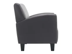 Sillón de cuero sintético gris