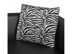 Sillón de cuero sintético negro