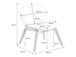 Sillón de madera curvada y borreguito roble