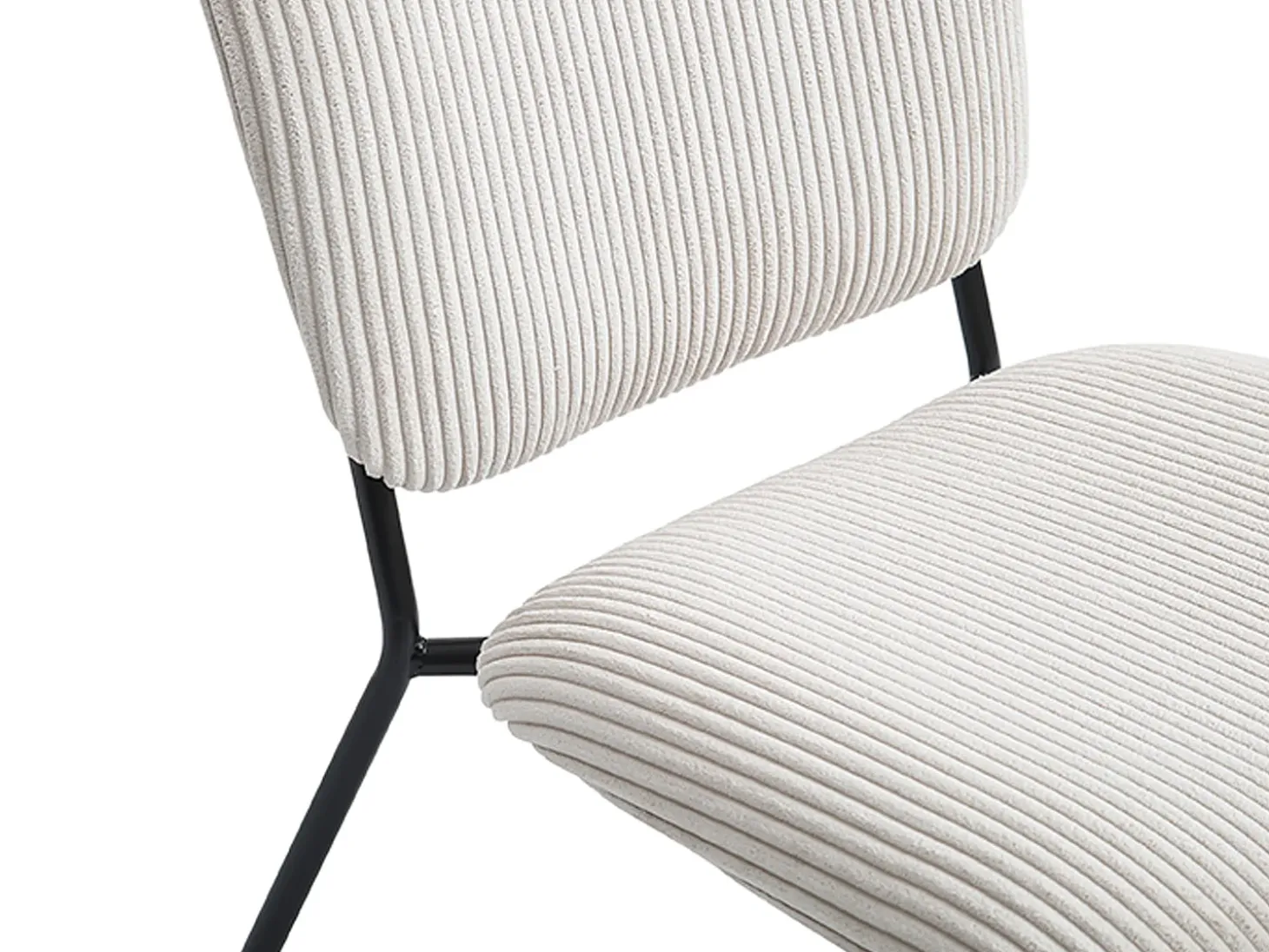 Sillón de pana beige LOVUNIA de Maison Céphy