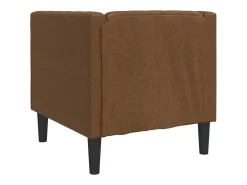 Sillón de piel de ante sintético marrón