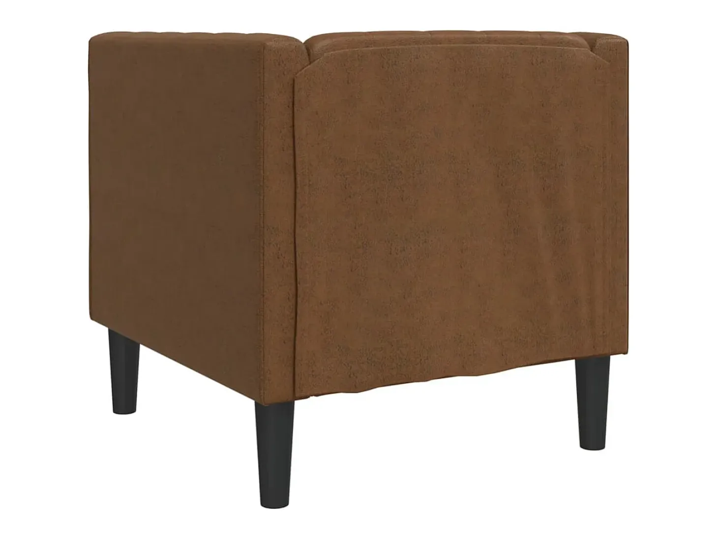 Sillón de piel de ante sintético marrón