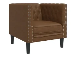Sillón de piel de ante sintético marrón