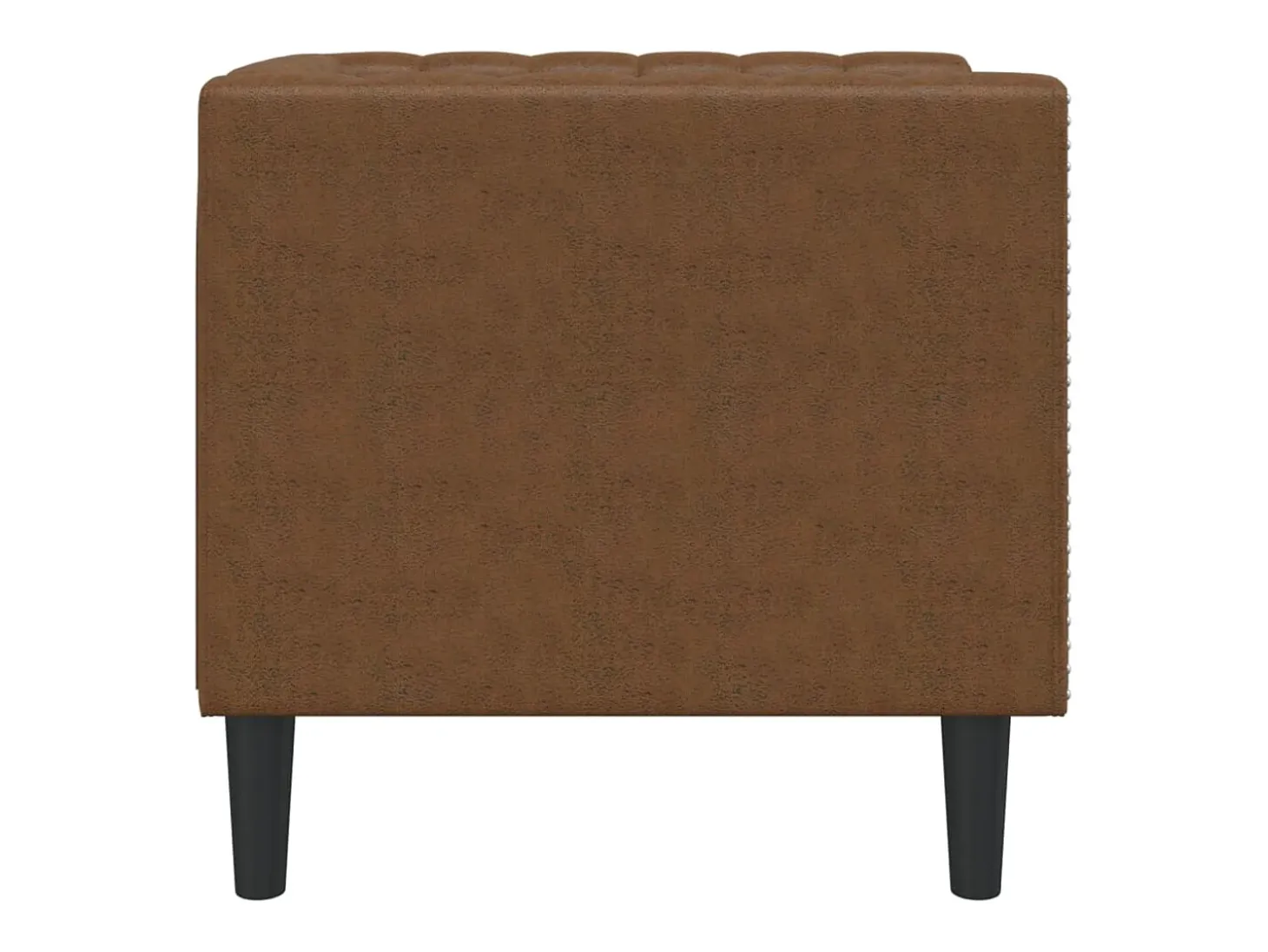 Sillón de piel de ante sintético marrón