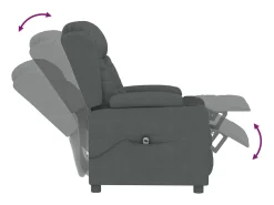 Sillón de relax | Silla | Sillón reclinable eléctrico de tela gris oscuro SHL8457
