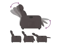 Sillón de relax | Silla | Sillón reclinable eléctrico tela marrón oscuro SHL3804