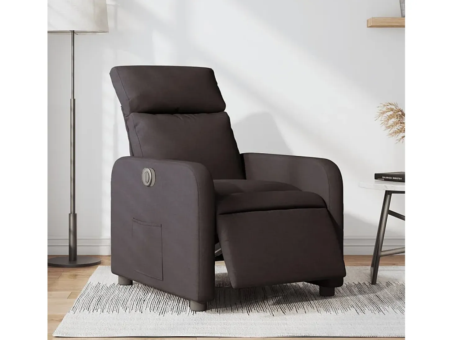 Sillón de relax | Silla | Sillón reclinable eléctrico tela marrón oscuro SHL3804