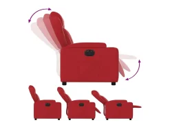 Sillón de relax | Silla | Sillón reclinable eléctrico de cuero sintético rojo SHL2589