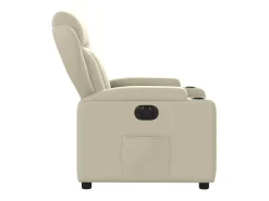 Sillón de relax | Silla | Sillón reclinable eléctrico de cuero sintético crema SHL3070
