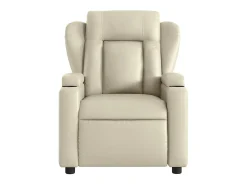 Sillón de relax | Silla | Sillón reclinable eléctrico de cuero sintético crema SHL3070