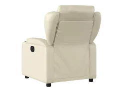 Sillón de relax | Silla | Sillón reclinable eléctrico de cuero sintético crema SHL3070