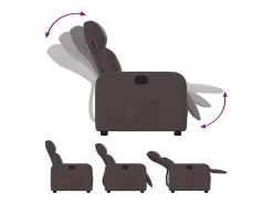 Sillón de relax | Silla | Sillón reclinable de tela marrón oscuro SHL6057