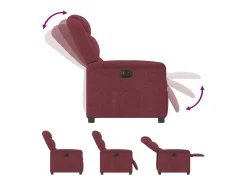 Sillón de relax | Silla | Sillón reclinable eléctrico tela rojo tinto SHL3261