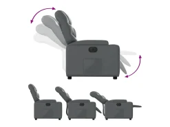 Sillón de relax | Silla | Sillón reclinable eléctrico de cuero sintético gris SHL2483