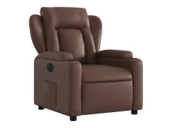 Sillón de relax | Silla | Sillón reclinable eléctrico de cuero sintético marrón SHL7229