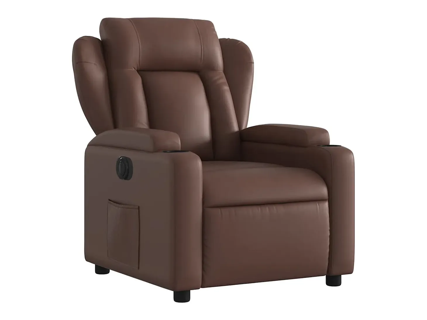 Sillón de relax | Silla | Sillón reclinable eléctrico de cuero sintético marrón SHL7229