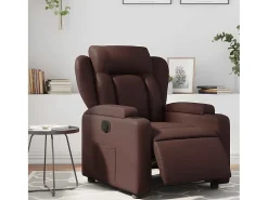 Sillón de relax | Silla | Sillón reclinable eléctrico de cuero sintético marrón SHL7229