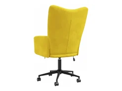 Sillón de relax | Silla de relax de terciopelo amarillo mostaza SHL8519