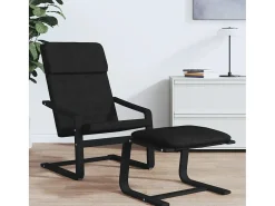 Sillón de relax | Silla de relax de tela negro SHL6035