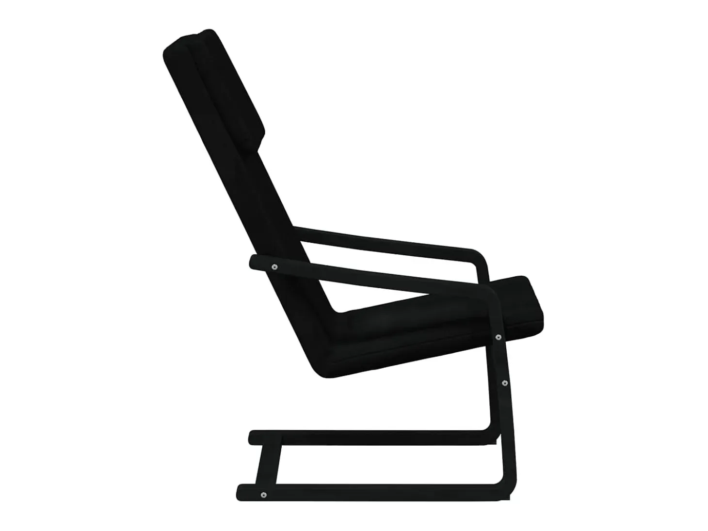 Sillón de relax | Silla de relax de tela negro SHL6035