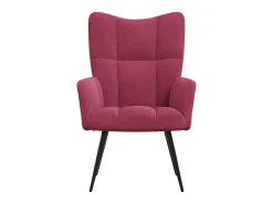 Sillón de relax | Silla de relax de terciopelo rojo vino tinto SHL9008