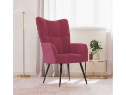 Sillón de relax | Silla de relax de terciopelo rojo vino tinto SHL9008