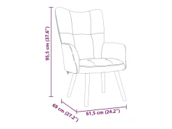 Sillón de relax | Silla de relax de tela color crema SHL3471