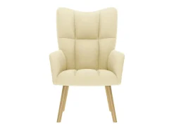 Sillón de relax | Silla de relax de tela color crema SHL3471