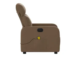Sillón de relax | Sillón reclinable con masaje de tela marrón SHL7233