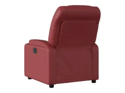Sillón de relax | Sillón reclinable de cuero sintético rojo tinto SHL3354
