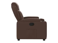 Sillón de relax | Sillón reclinable de cuero sintético marrón SHL6989