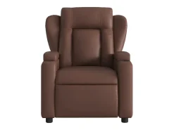 Sillón de relax | Sillón reclinable de cuero sintético marrón SHL6989