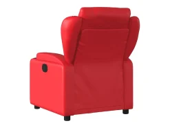 Sillón de relax | Sillón reclinable de cuero sintético rojo SHL2699