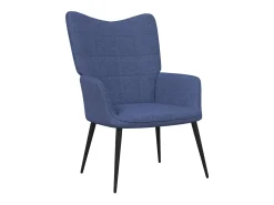 Sillón de relax con reposapiés tela azul ES883664