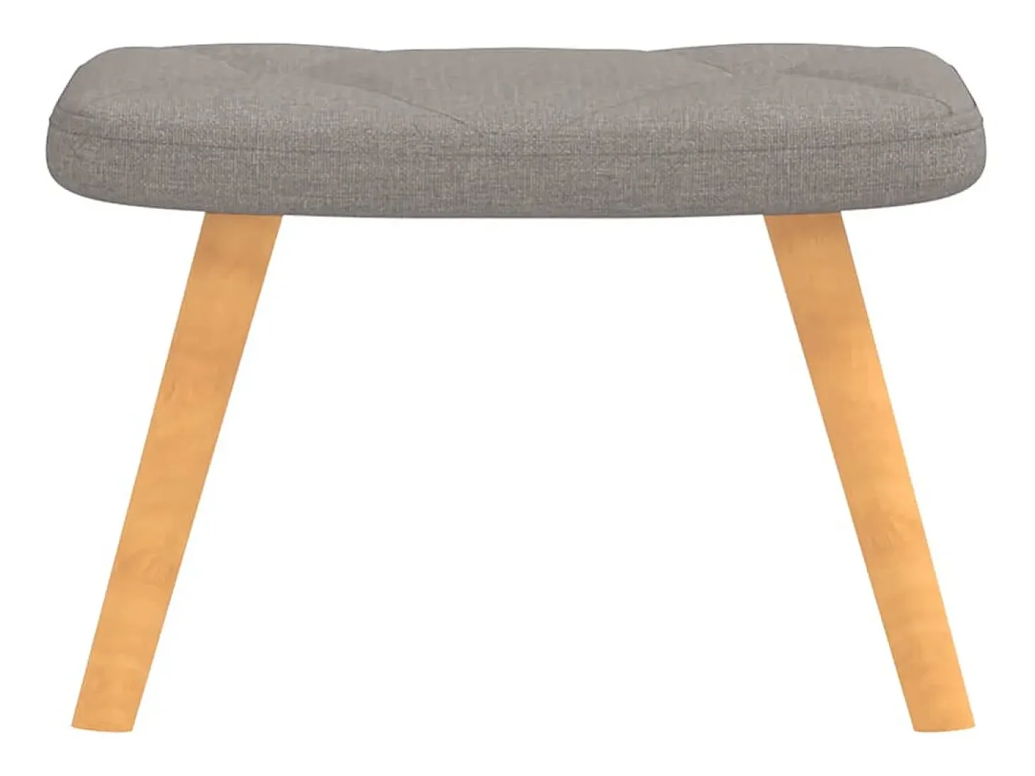 Sillón de relax con reposapiés de tela gris taupé