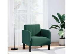 Sillón de relax con reposabrazos Terciopelo Verde Oscuro 54 cm SHL2739
