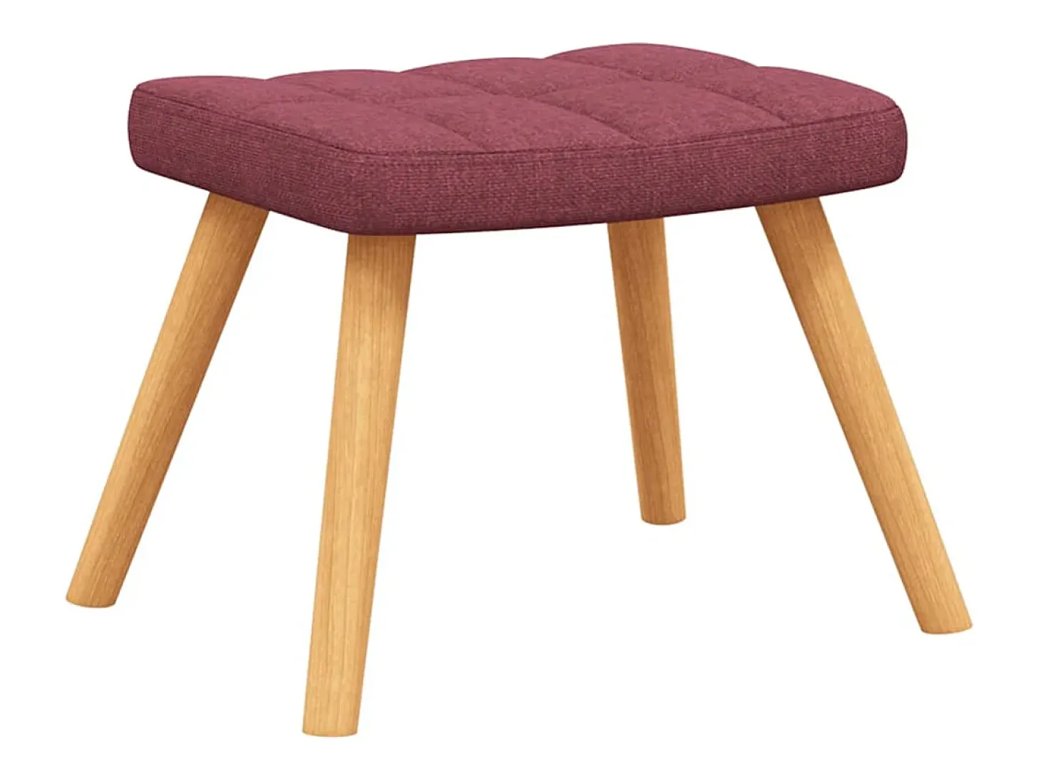 Sillón de relax con reposapiés tela rojo tinto