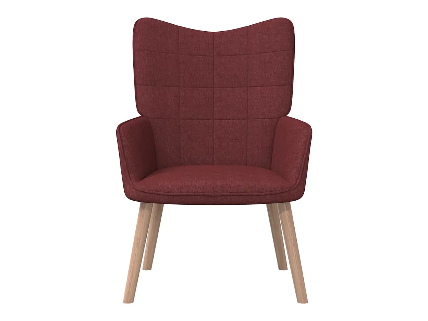 Sillón de relax con reposapiés tela rojo tinto