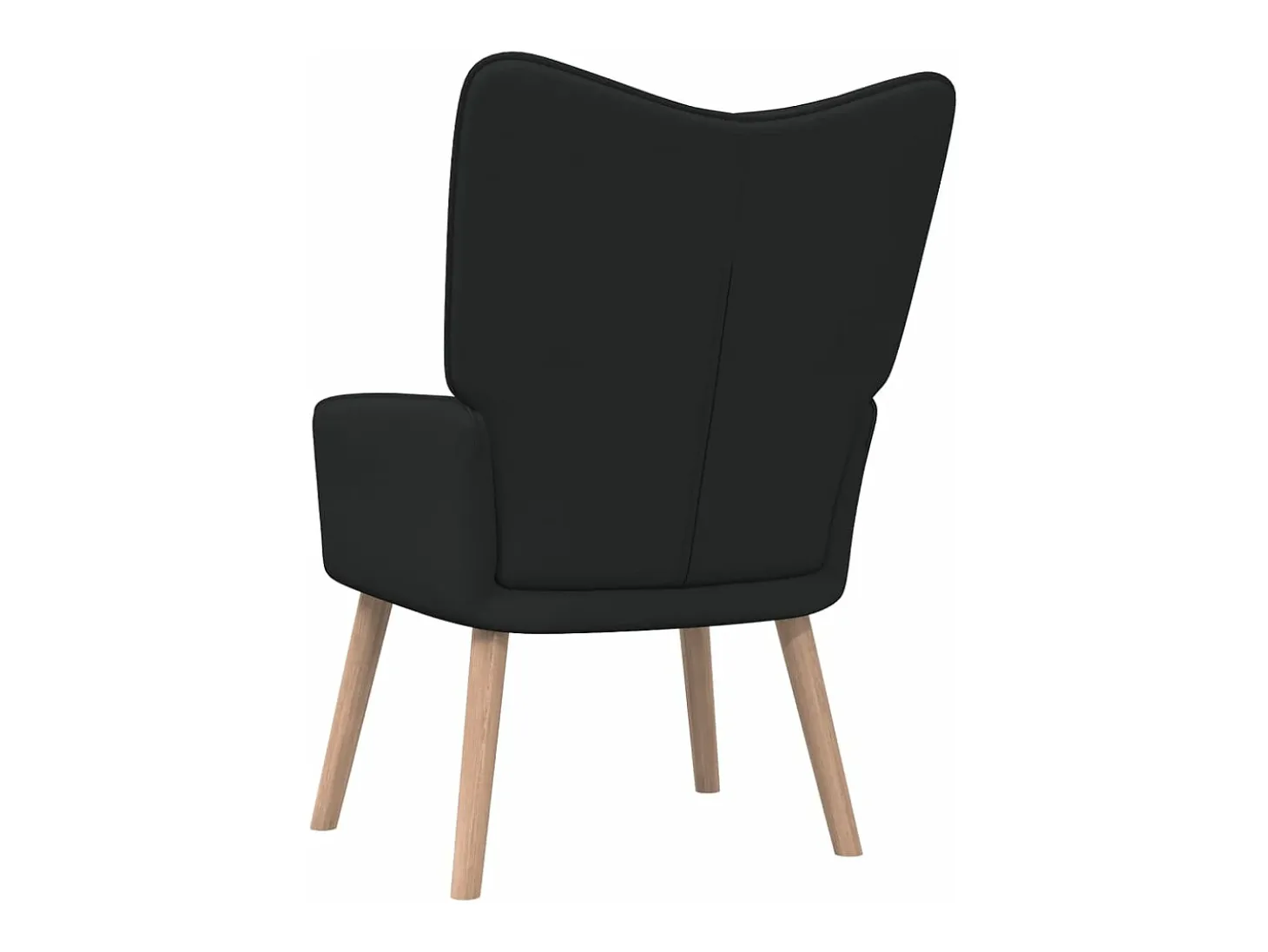 Sillón de relax con reposapiés tela negro