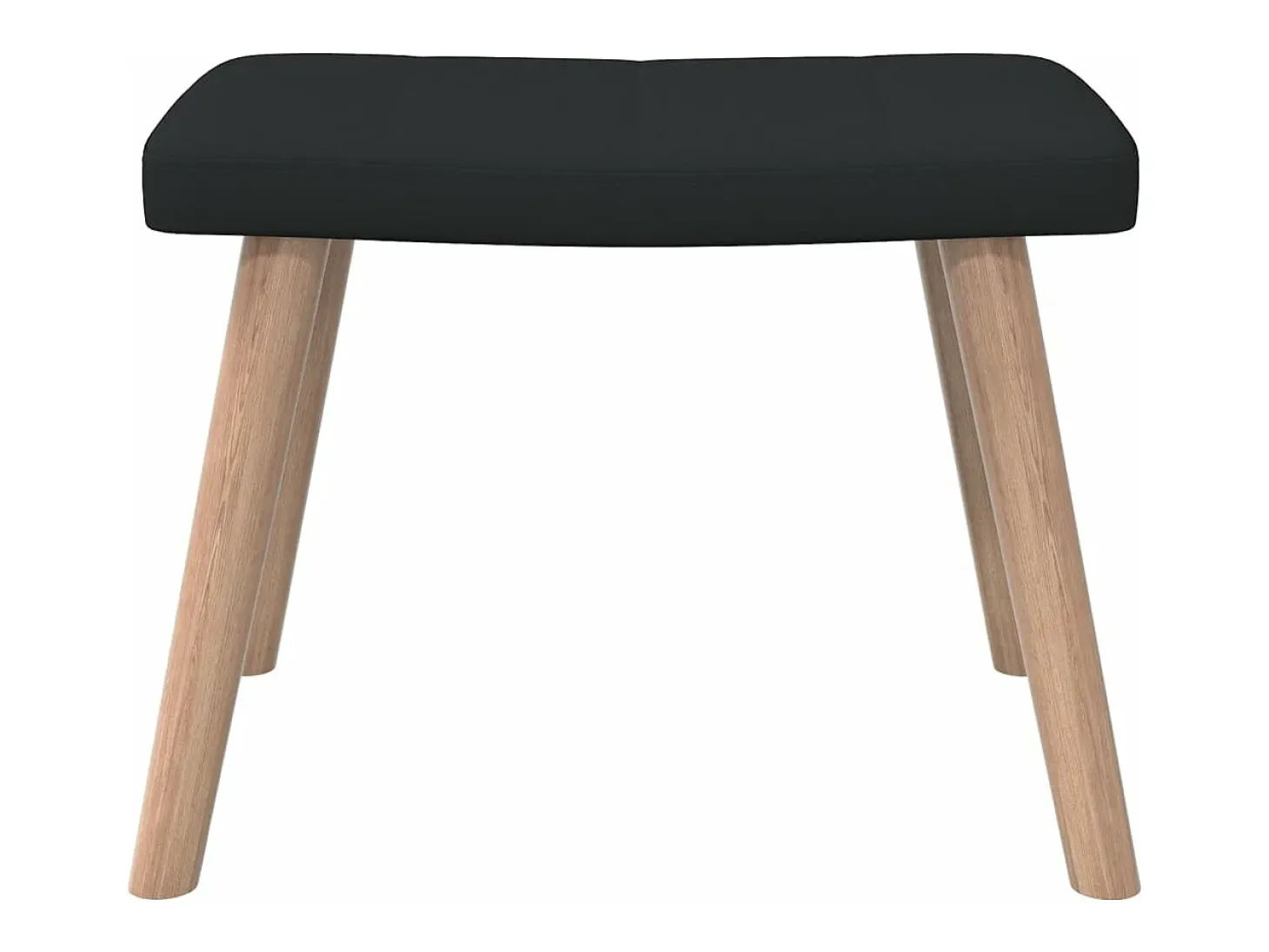 Sillón de relax con reposapiés tela negro