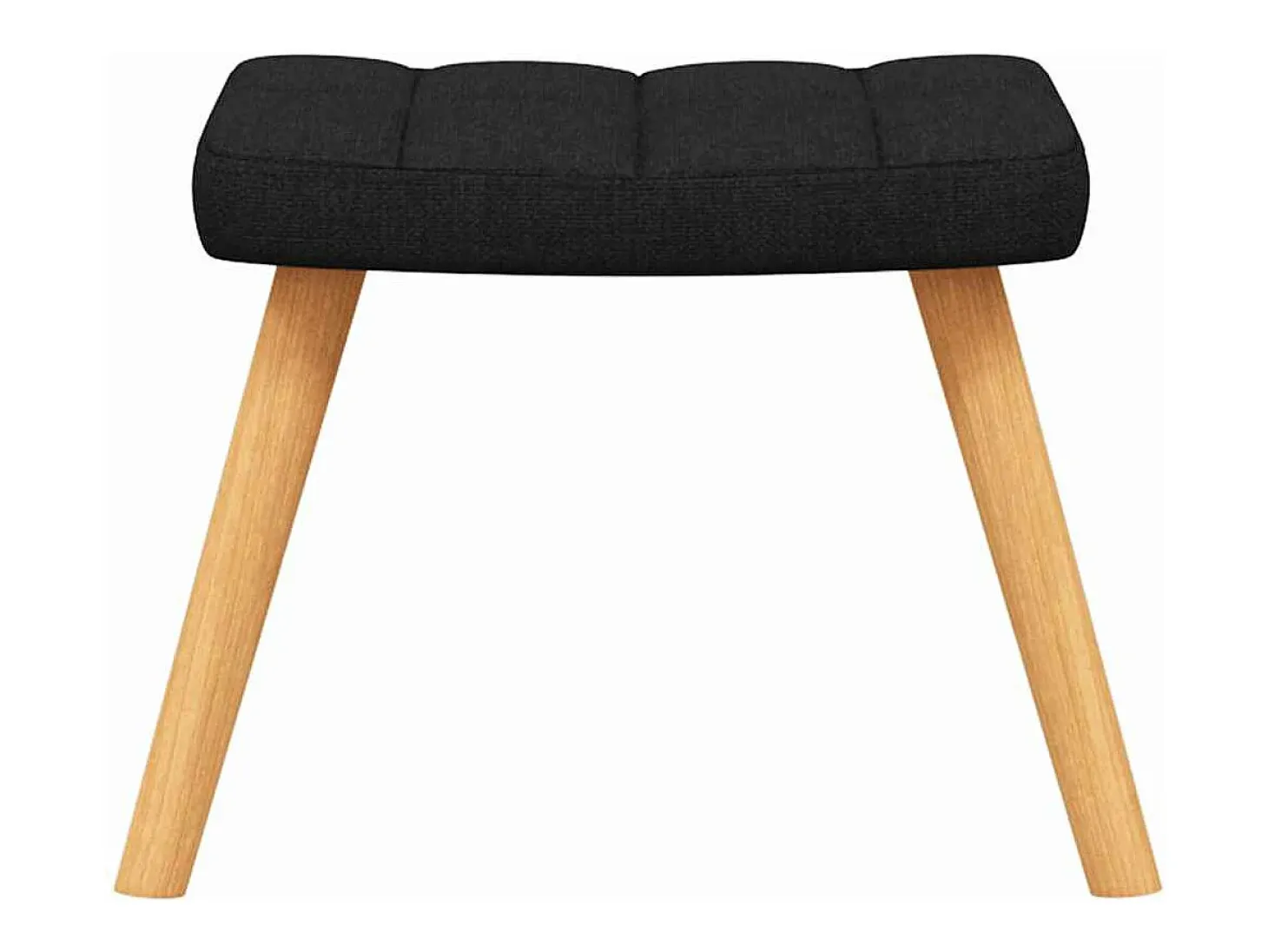 Sillón de relax con reposapiés tela negro