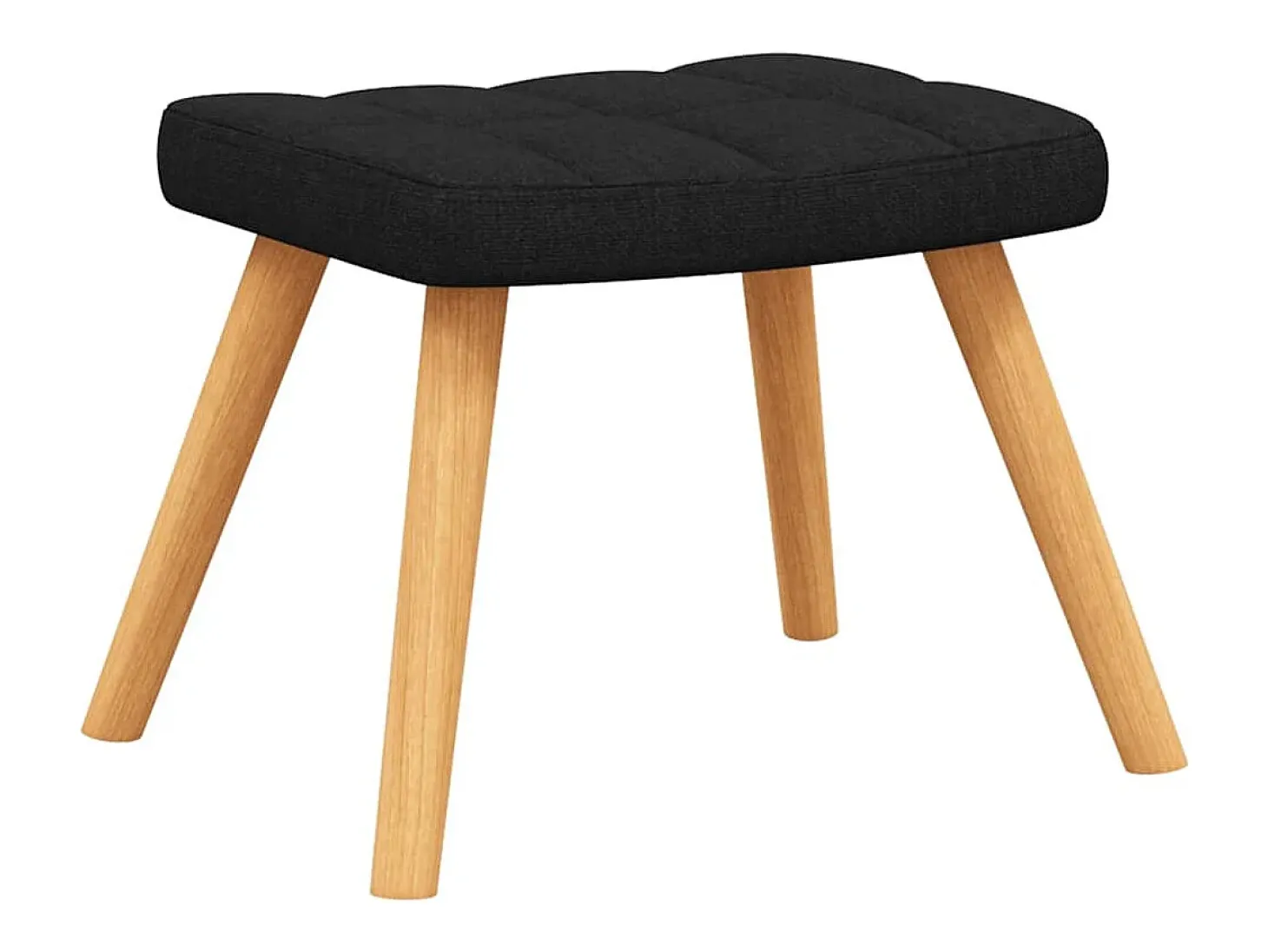 Sillón de relax con reposapiés tela negro