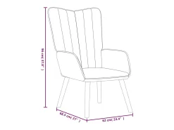 Sillón de relax con taburete terciopelo amarillo mostaza