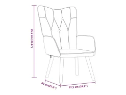 Sillón de relax con taburete tela gris oscuro