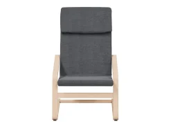 Sillón de relax con taburete tela gris oscuro
