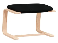 Sillón de relax con taburete tela negro