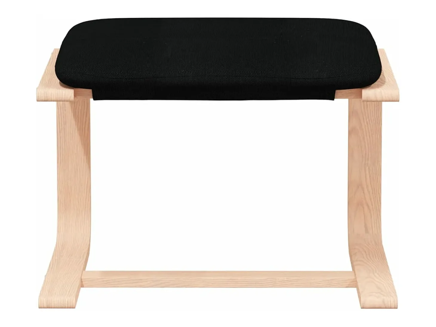 Sillón de relax con taburete tela negro