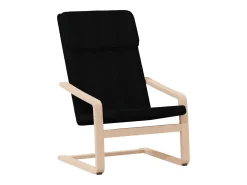Sillón de relax con taburete tela negro