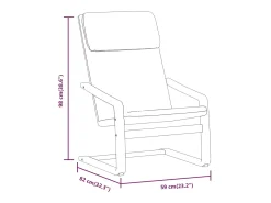 Sillón de relax con taburete tela negro