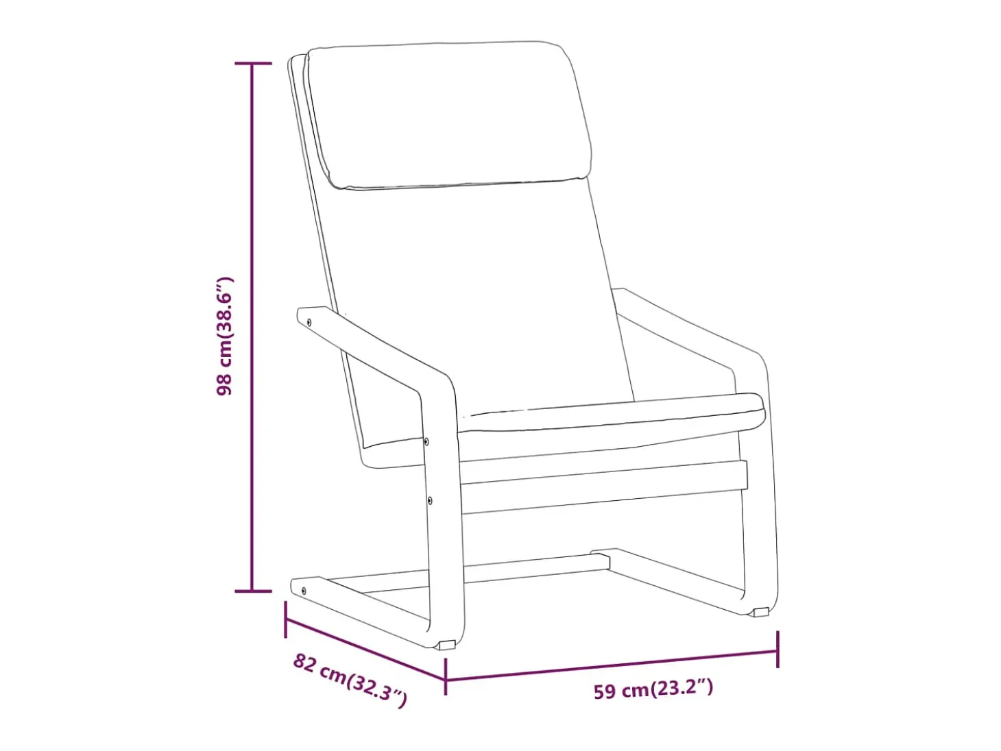 Sillón de relax con taburete tela negro